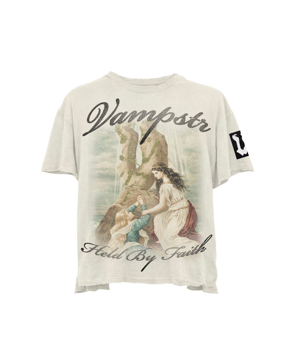 Vampstr Saved By Grace Tee White