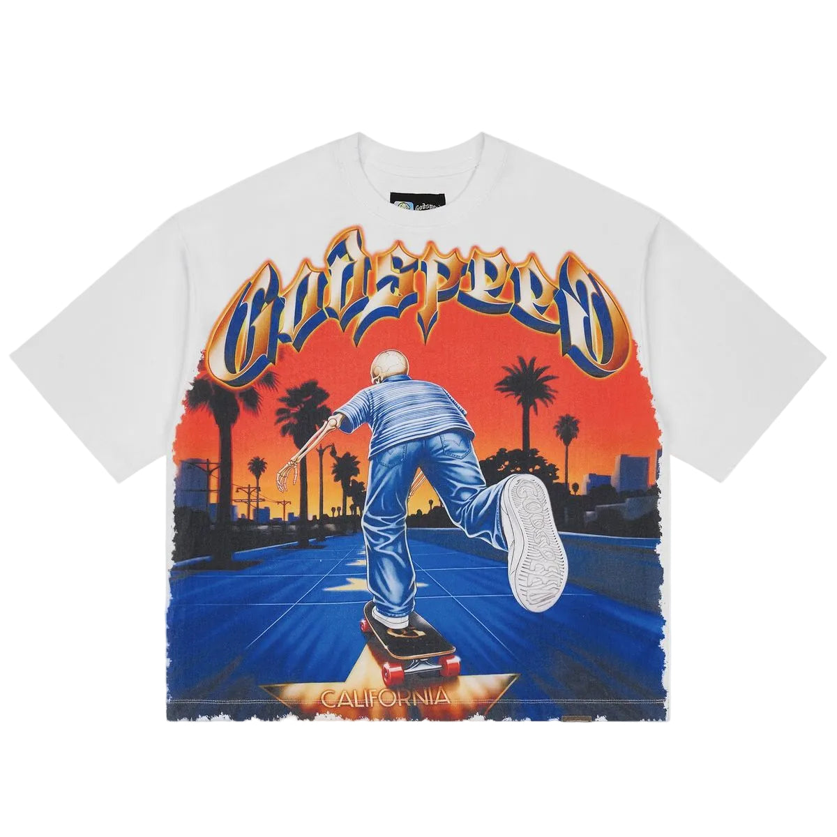 Godspeed Kick Push California Tee Snow White
