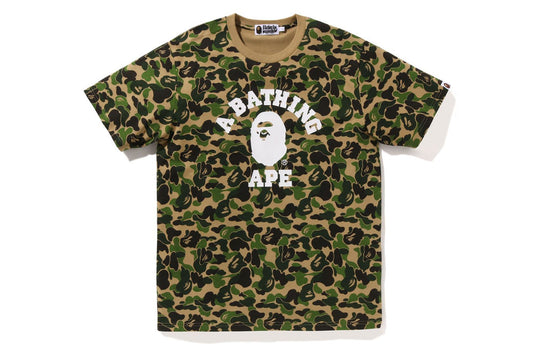 BAPE ABC Green Camo College Tee Green