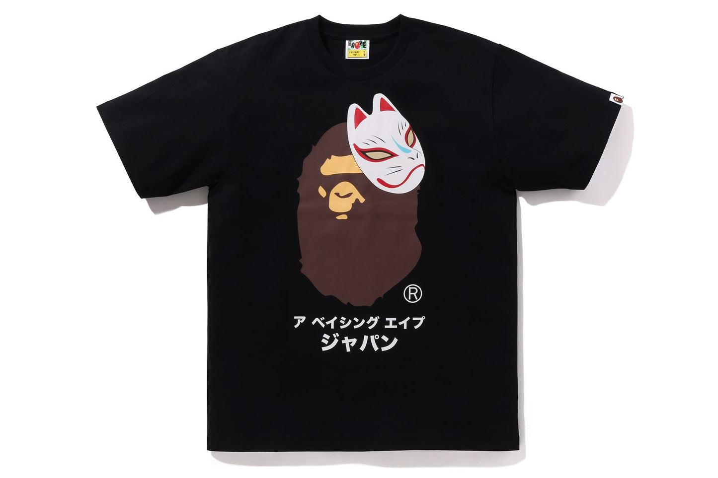 BAPE Japanese Fox Mask Tee Black
