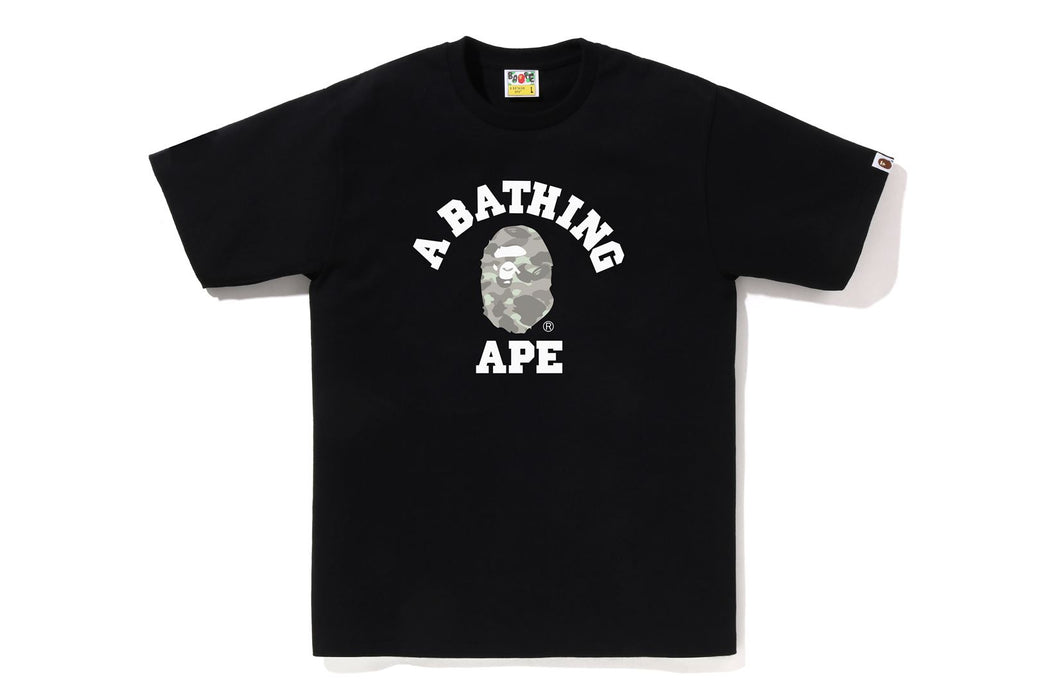 BAPE Grey Camo College Tee Black