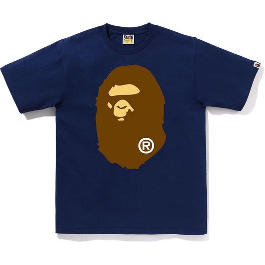BAPE Brown Big Ape Head Tee Navy
