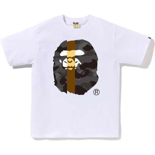 BAPE Black Camo Transform Big Ape Head Tee White