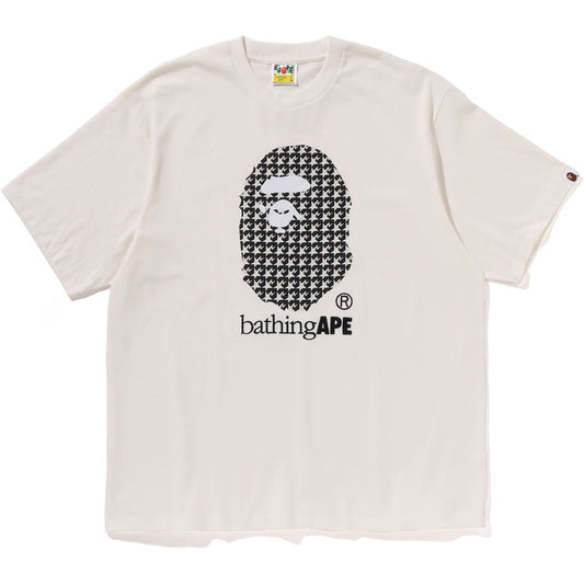 BAPE Houndstooth Bathing Ape Tee Cream
