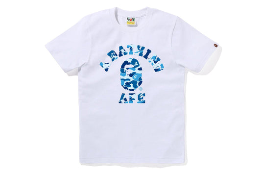 BAPE All Over Baby Blue Camo College Tee White