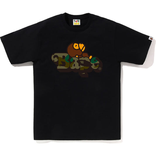 BAPE 1st Camo Milo on BAPE Tee Black