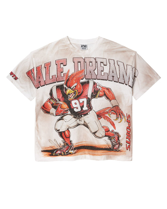 VALE Red Falcon Bling Tee White