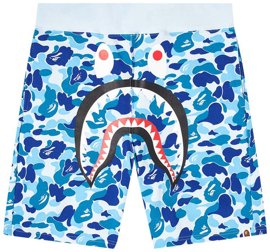 BAPE Shark Color Camo Sweatshorts Baby Blue