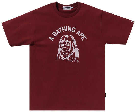 BAPE Archive Graphic Ape Head Tee Burgundy