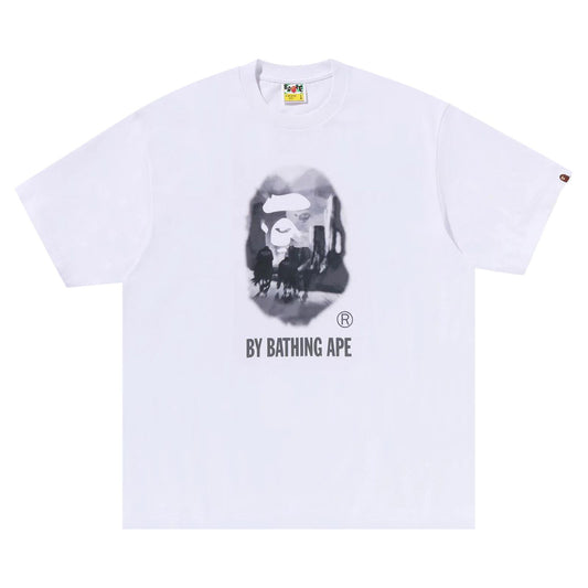 BAPE Grey Painting By Bathing Ape Tee White