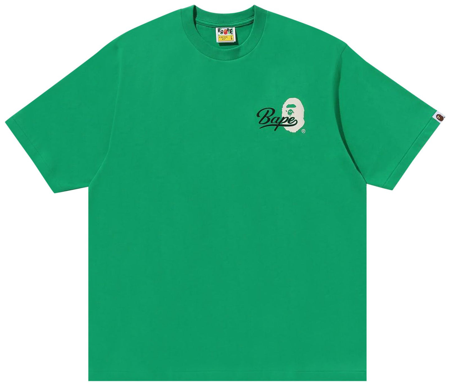 BAPE Cursive College Logo Tee Lucky Green