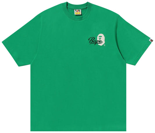 BAPE Cursive College Logo Tee Lucky Green