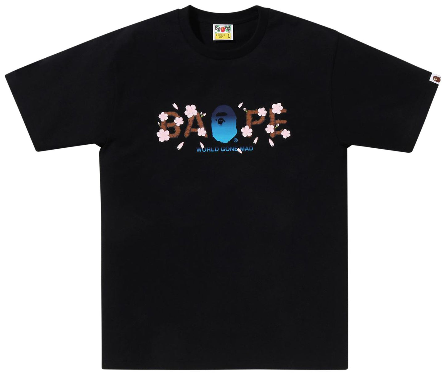 BAPE Sakura World Gone Mad Tee Black