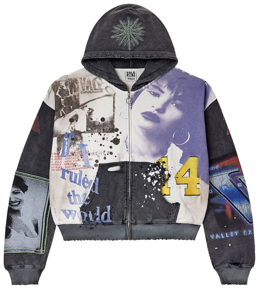 VALE Forever Noise Zip Up Hoodie Black