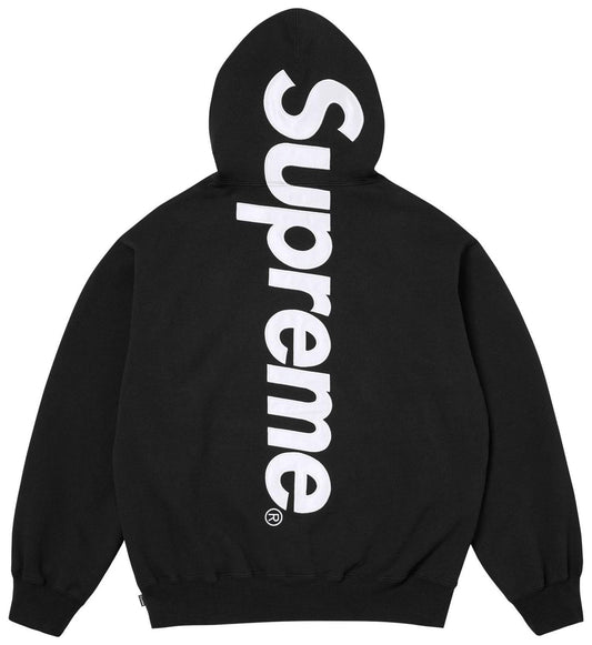 Supreme Satin Appliqué Hoodie (FW25) Black