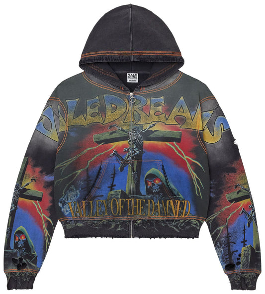 VALE Forever Damned Zip Up Hoodie Black
