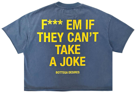 Bottega Desires Yellow F*ck Em Tee Navy