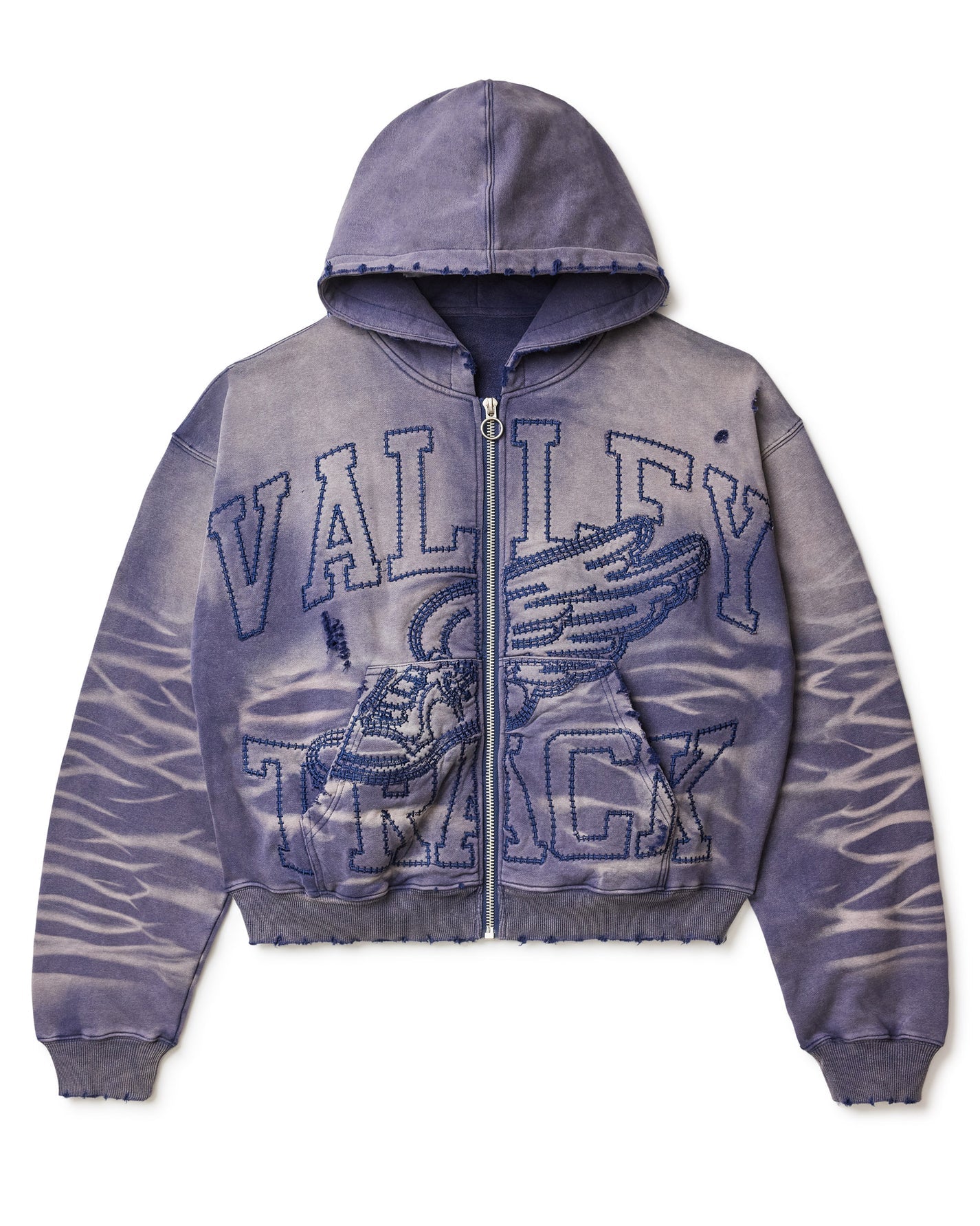 VALE Garden Zip Up Hoodie Navy Purple