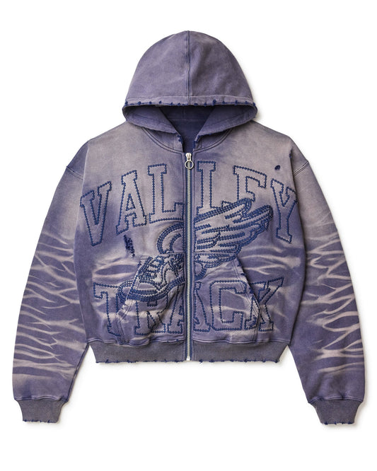 VALE Garden Zip Up Hoodie Navy Purple