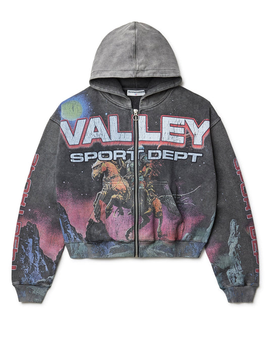 VALE Galaxy Neptune Zip Up Hoodie Black
