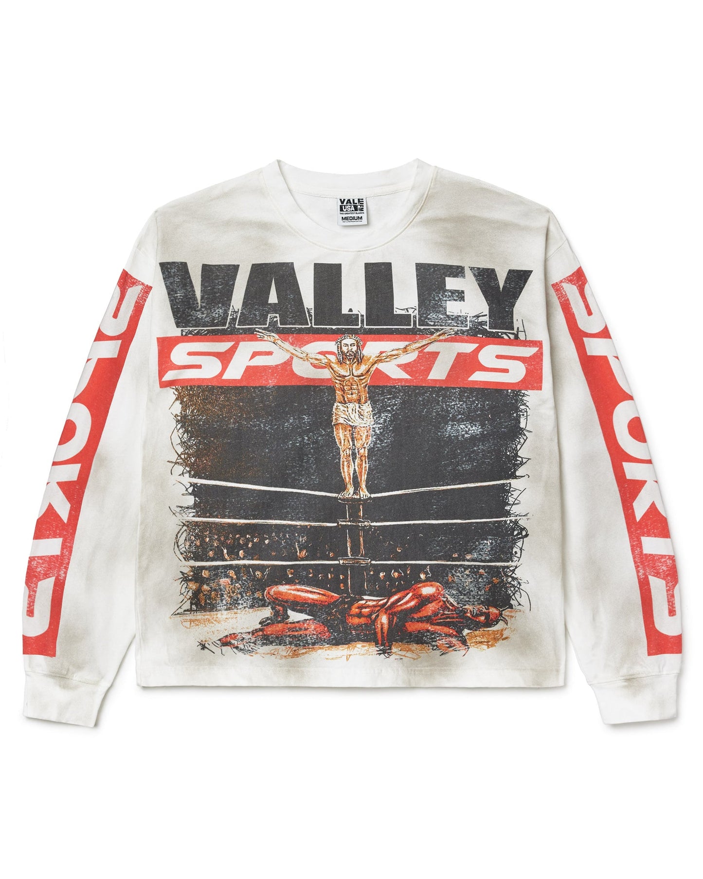 VALE Jesus Hardy Long Sleeve Tee White