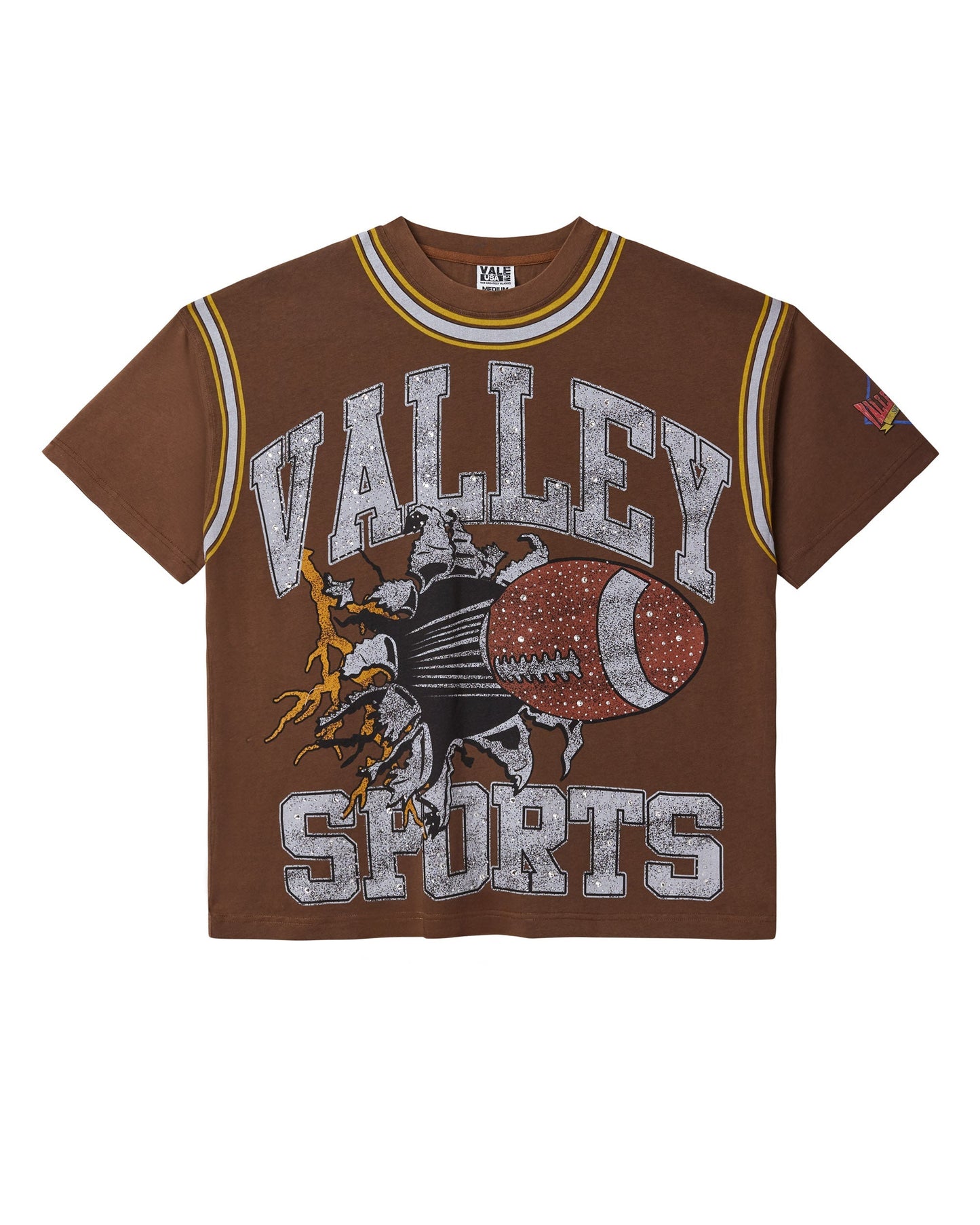 VALE Classic Football Bling Tee Brown