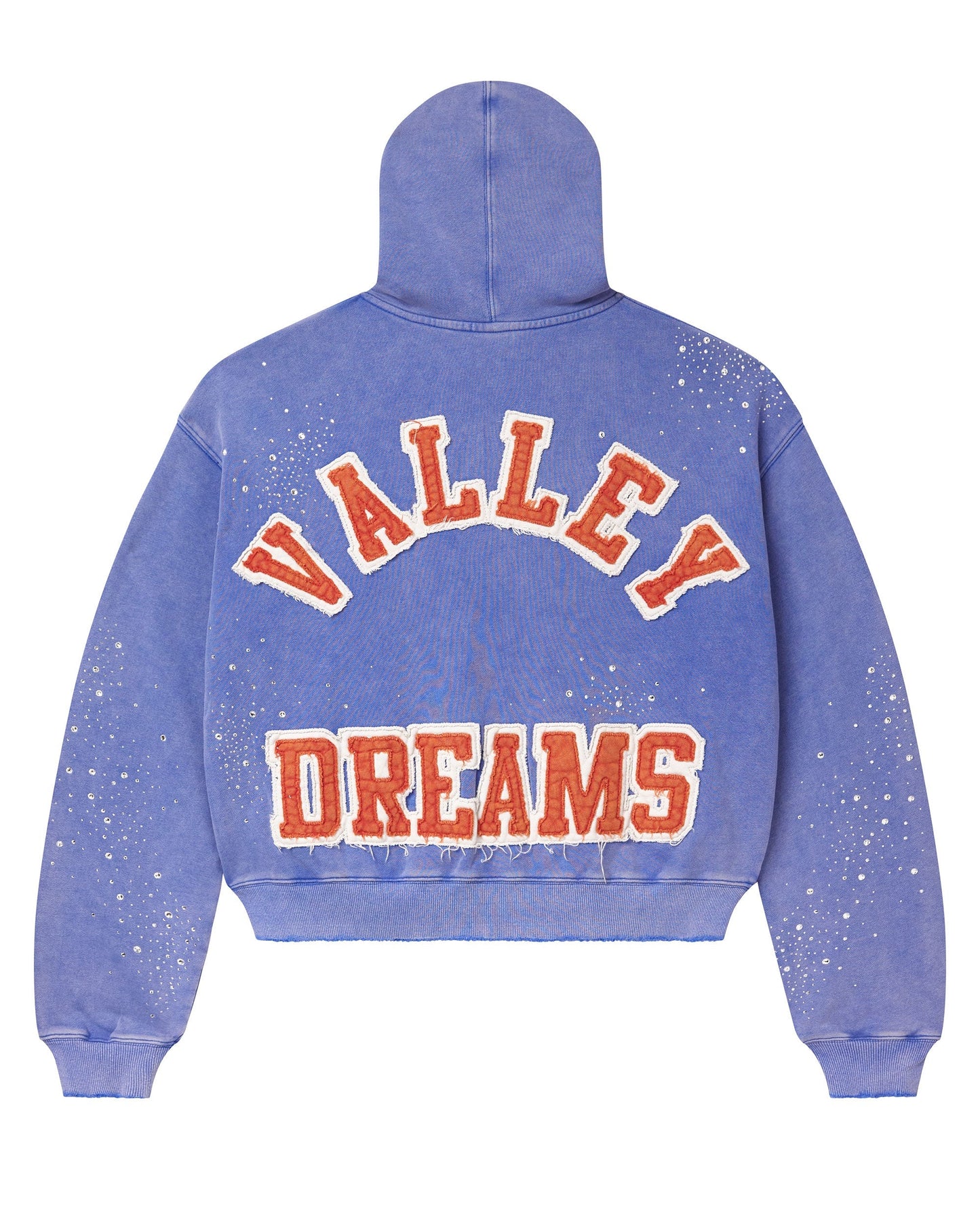 VALE Sea Clustered Zip Up Hoodie Washed Blue