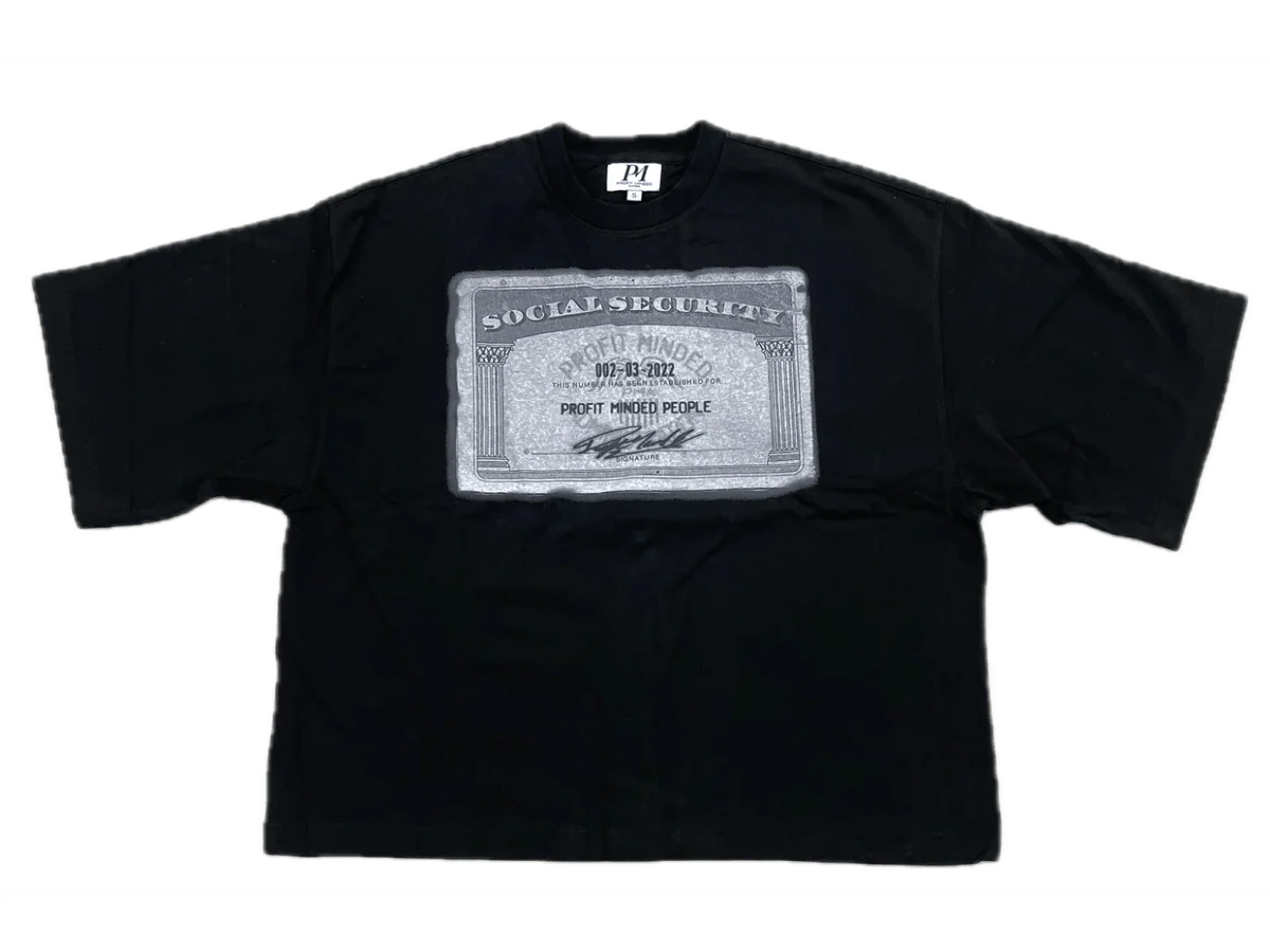 Profit Minded SSN Card Tee Black