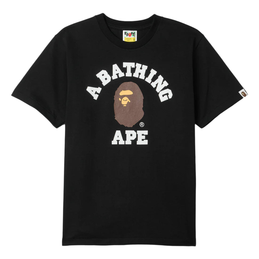 BAPE Brown Logo College Tee Black