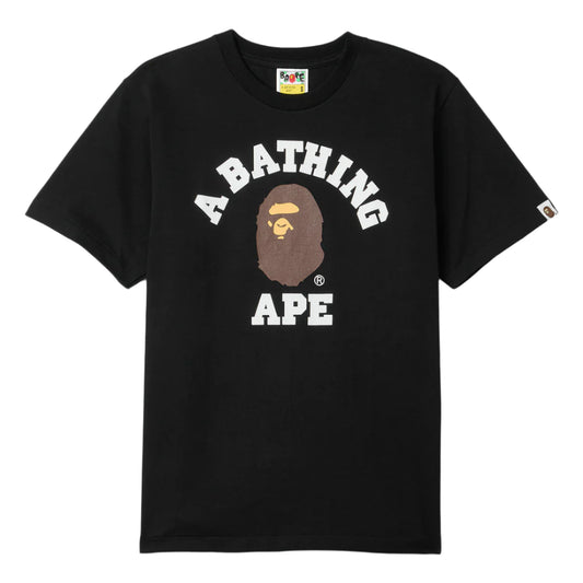 BAPE Brown Logo College Tee Black