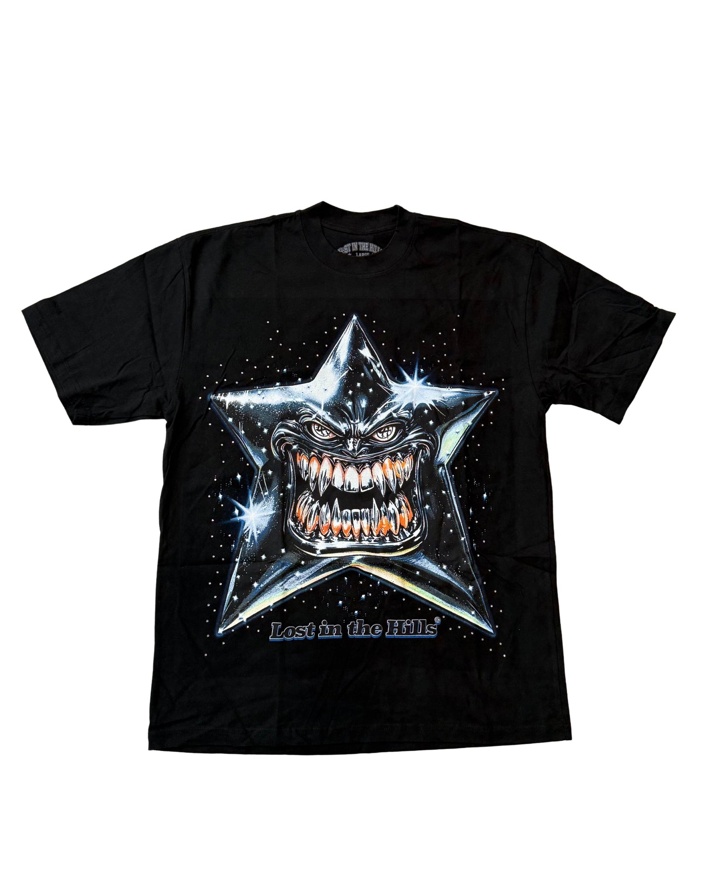 Lost Hills Shark Starface Tee Black