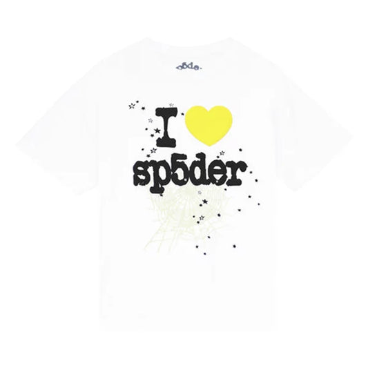 SP5DER Yellow Heart Tee White