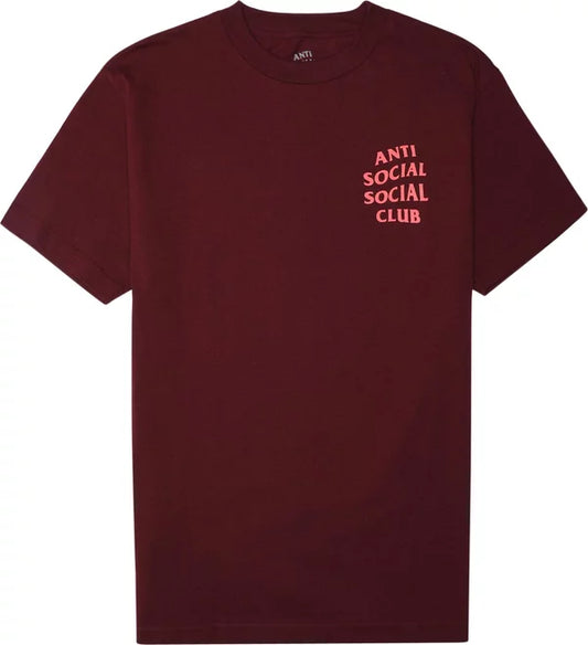 Anti Social Social Club Logo Tee Burgundy