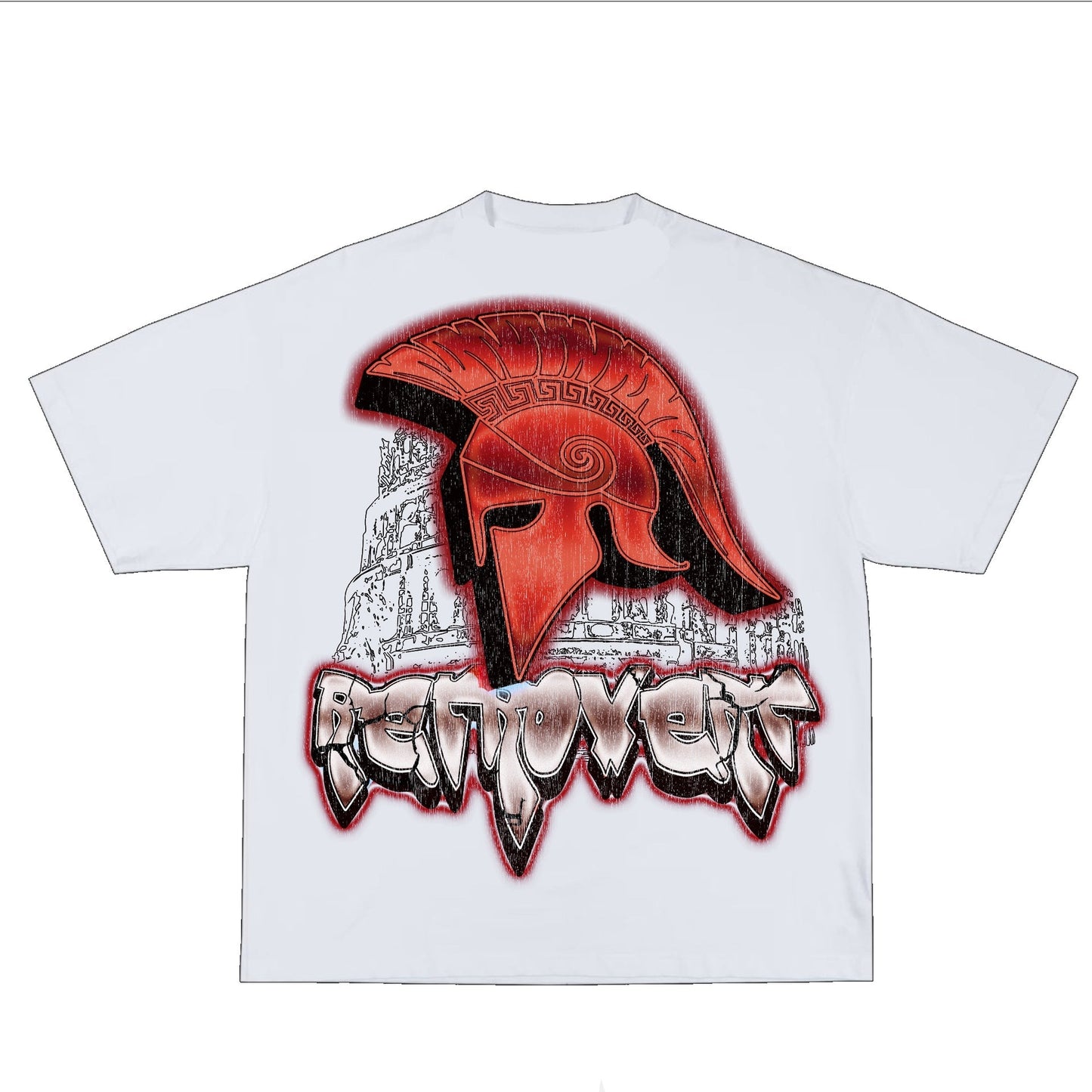 Retrovert Red Spartan Tee White