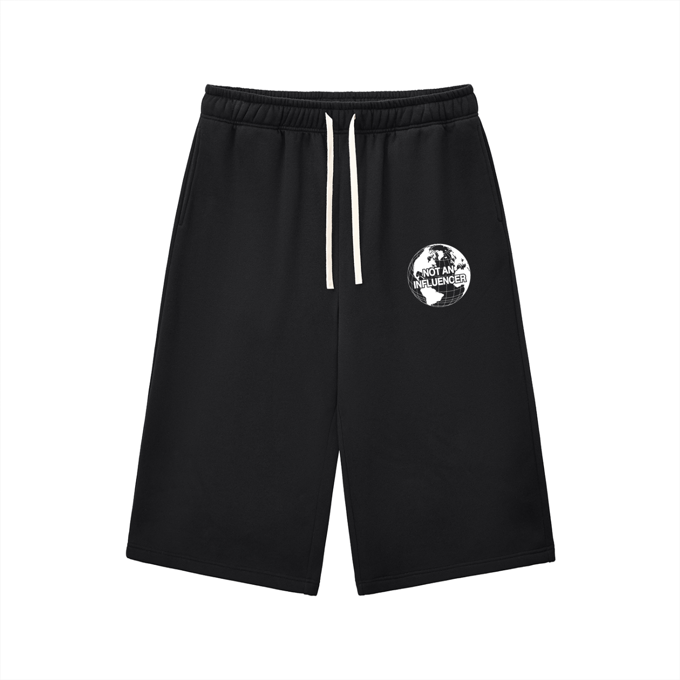 Not An Influencer Worldwide 3QTR Shorts Black