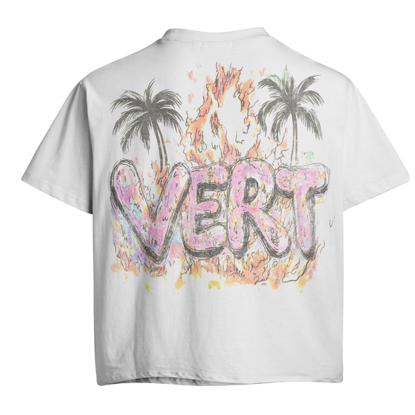 Retrovert This Is Hollywood Pink Tee White