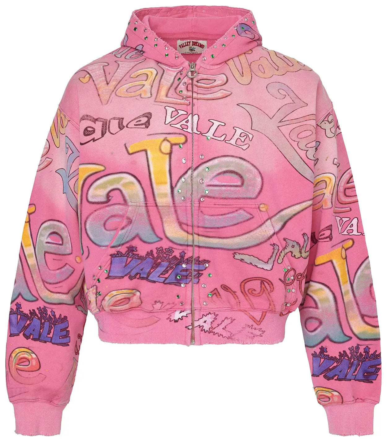 VALE Forever Bubblegum Zip Up Hoodie Pink