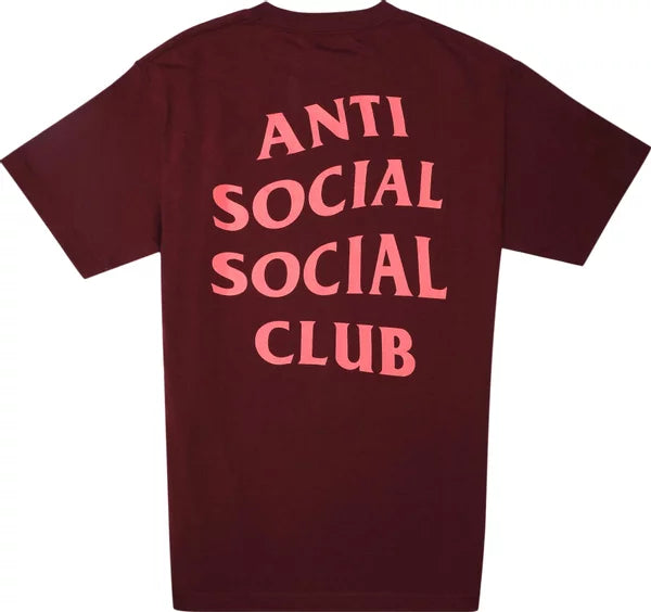 Anti Social Social Club Logo Tee Burgundy