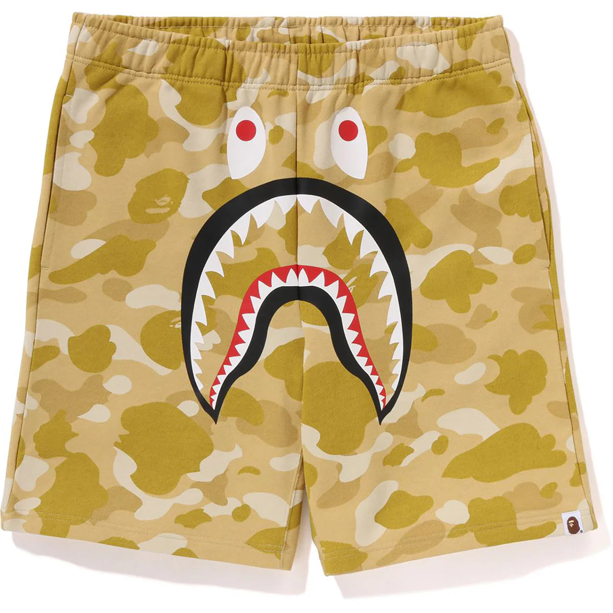 BAPE Shark Color Camo Sweatshorts Yellow