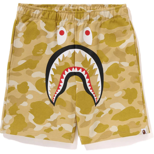 BAPE Shark Color Camo Sweatshorts Yellow
