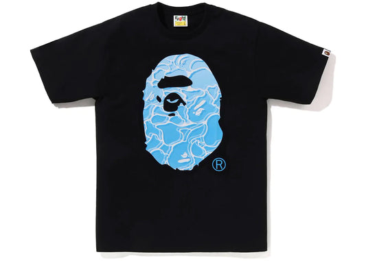 BAPE ABC Sea Surface Camo Big Ape Head Tee Black