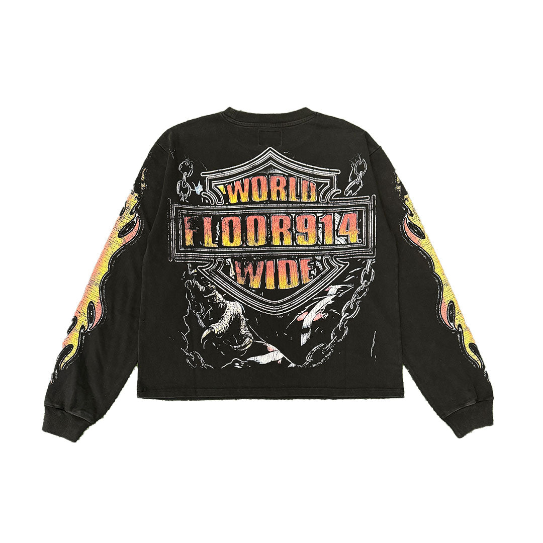 Floor914 Eagle Sky Striker Long Sleeve Tee Black