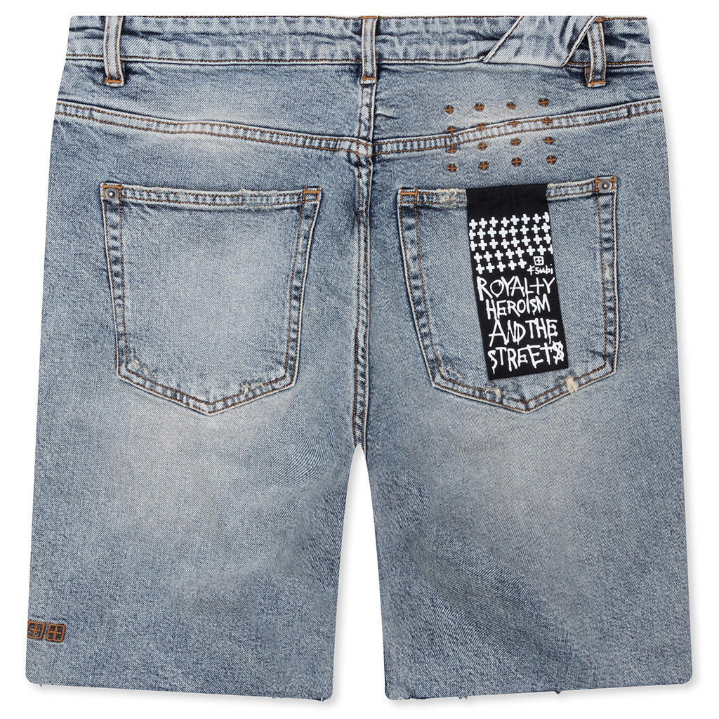 Ksubi Chopper Denim Shorts Rogue Blue Wash