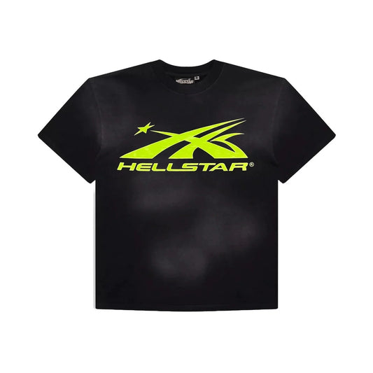 Hellstar Studios Sport Logo Gel Tee Slime Green Black