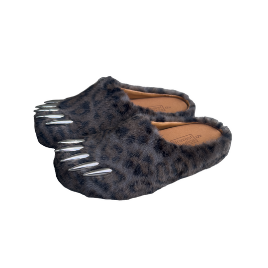 Bravest Studios Bear Claw Slipper Dark Leopard