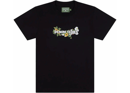 Denim Tears Floral Logo Tee Black