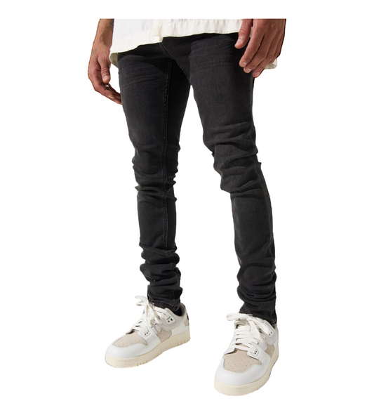 SERENEDE Ghost Fitted Jeans Washed Black