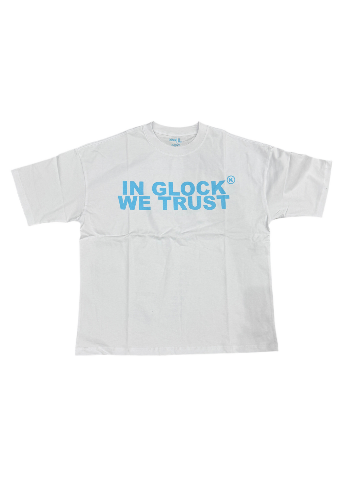 *Elevate Exclusive* IGWT Tee Baby Blue Letters White