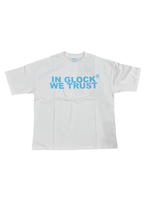 *Elevate Exclusive* IGWT Tee Baby Blue Letters White