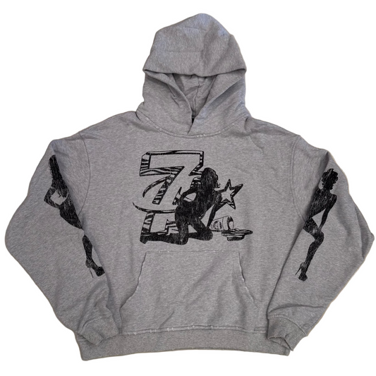 Triple Sevens Trap Logo Hoodie Grey